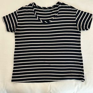Draper James navy and cream stripe tee- only work a few times.